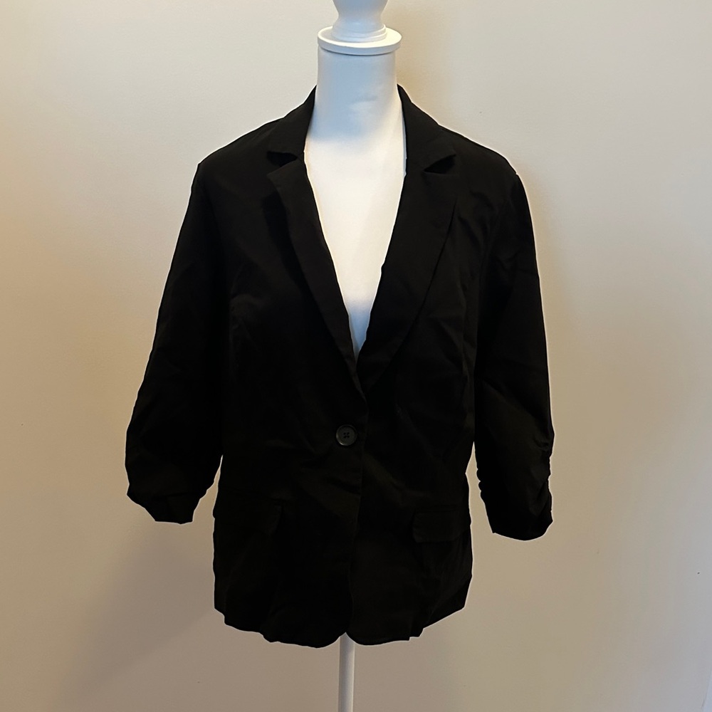 Torrid Black Blazer with Button Detail